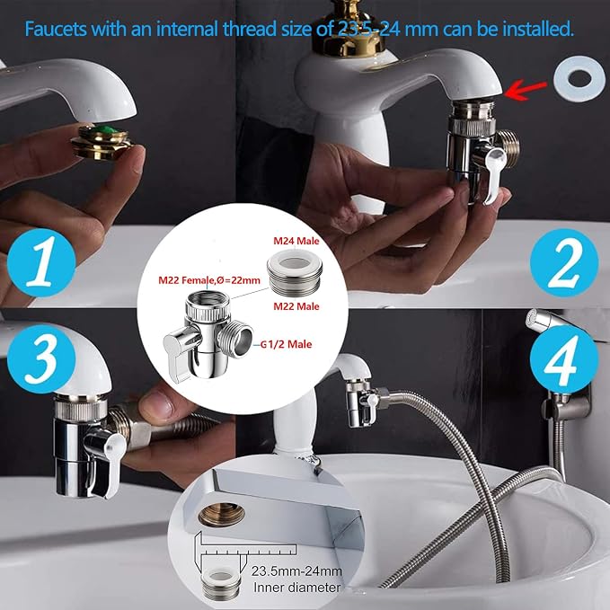 Handheld Bidet Sprayer Toilet Bathroom Douche Cloth Washing Diaper Cleaning - Image 3