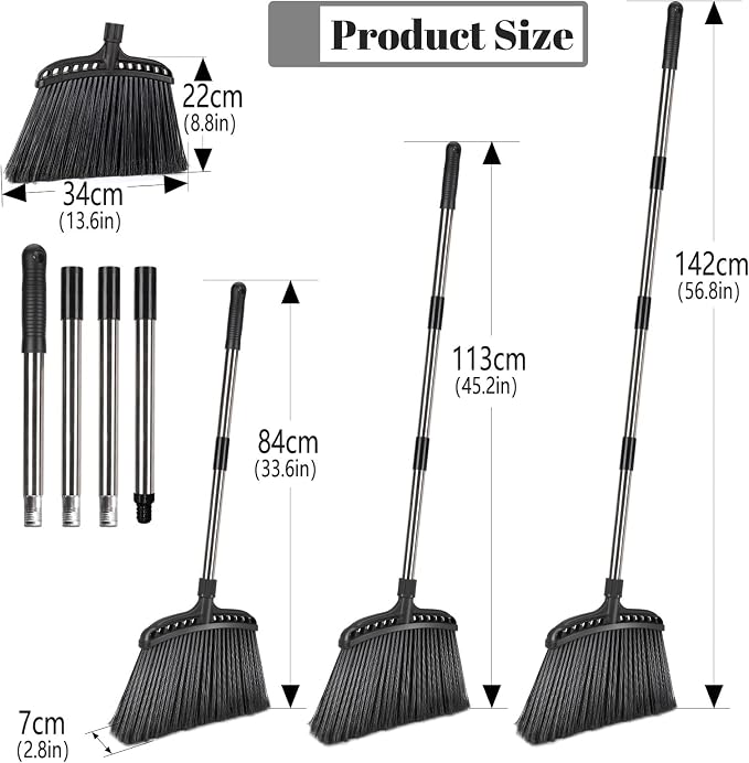 Outdoor Broom, Masthome Heavy Duty Broom, Angle Commercial Brooms - Image 2