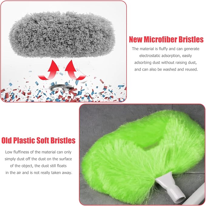 Max 66'' Ceiling Fan Cleaner Duster Reusable Microfiber Ceiling Fan Blade - Image 5