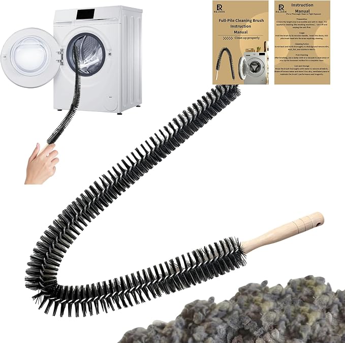 Full-Bristle Dryer Vent Cleaner Brush, Dryer Lint Brush and Lint Removal Tool by Unknown