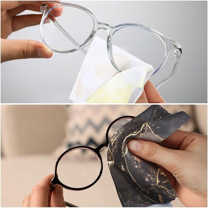 24 Pcs Marble Eyeglasses Cleaning Cloths Microfiber Lens Cleaning Cloths Soft - Image 6