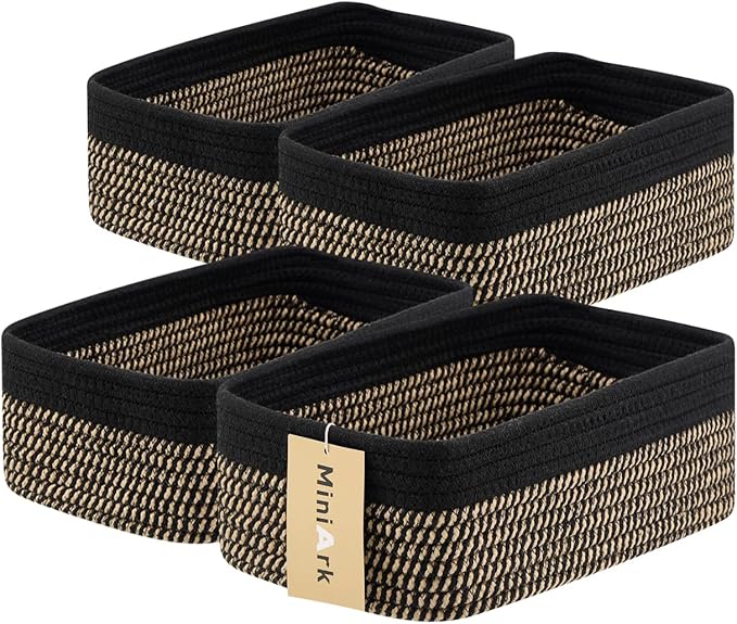 Small Storage Baskets for Organizing | Closet Organizer Bins | Shelf Toy Basket by MiniArkStorageBasketsHome