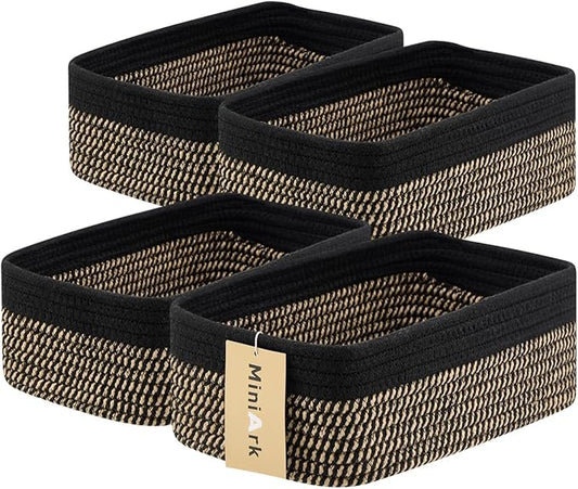 Small Storage Baskets for Organizing | Closet Organizer Bins | Shelf Toy Basket by MiniArkStorageBasketsHome