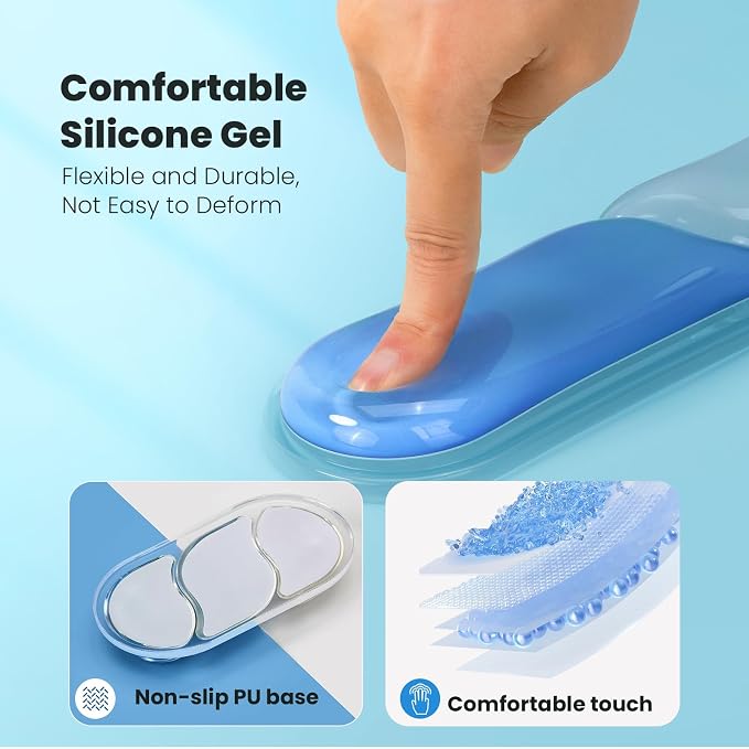 TECKNET Clear Gel Wrist Rest for Computer Keyboard, Ergonomic Gel Keyboard - Image 6