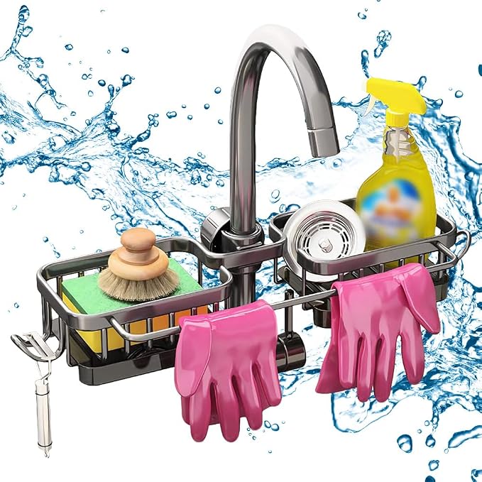 Sink Organizer Rack for Kitchen and Bathroom, 2024 New Kitchen Sink Faucet by Eadwe