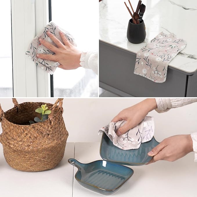 Reusable Dishcloths Kitchen Towels Cotton: 30 Packs 10X10 Washable Roll - Image 3