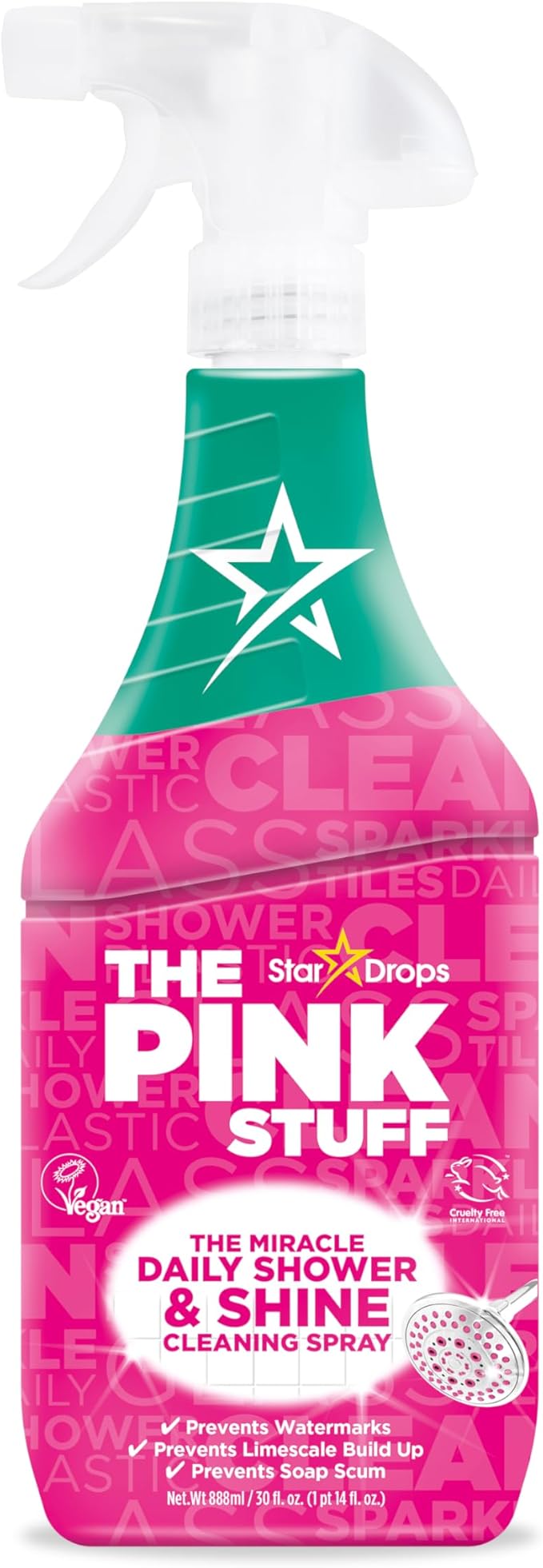 The Pink Stuff Miracle Daily Shower & Shine Spray – 30oz Bathroom Cleaner by ThePinkStuff