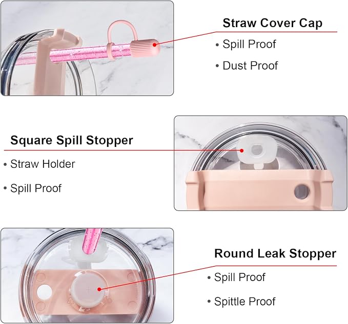 6 PCS Replacement Straws with Cover Spill Toppers - Image 4