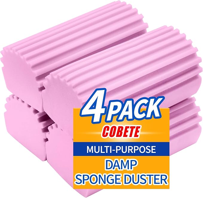 COBETE Damp Clean Duster Sponge, Reusable Damp Dusting Sponge Household Cleaning by COBETE