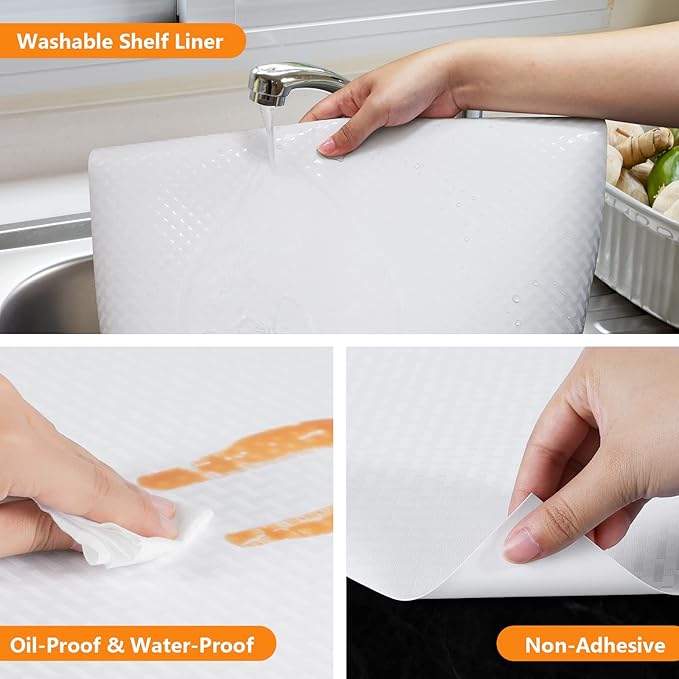 Shelf Liners for Kitchen Cabinets Refrigerator Liners Waterproof Kitchen - Image 3