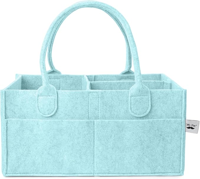 Mr. Pen- Baby Diaper Caddy Organizer, Mint Whisper, Baby Caddy Organizer by MrPen