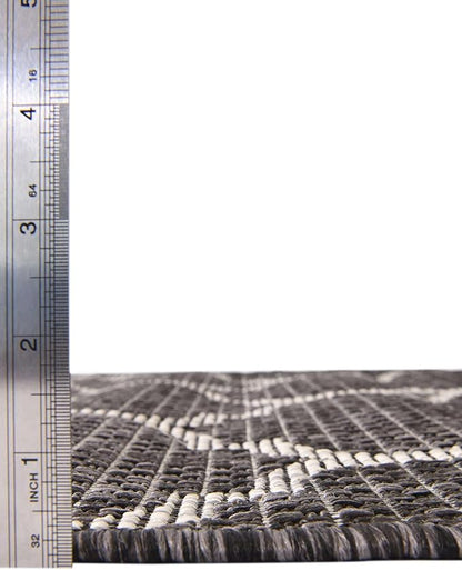 Unique Loom Outdoor Trellis Collection Area Rug - Trellis (Rectangular 2' 0" x 3' 1", Black/ Ivory)