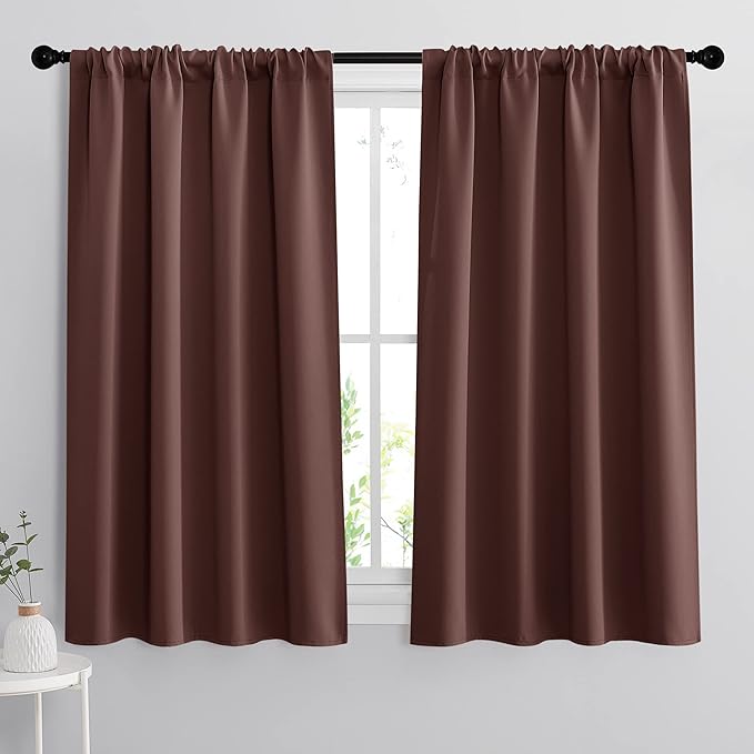 RYB HOME Small Curtains for Bathroom Window, Heavy Duty Thick Privacy Panels by RYBHOME