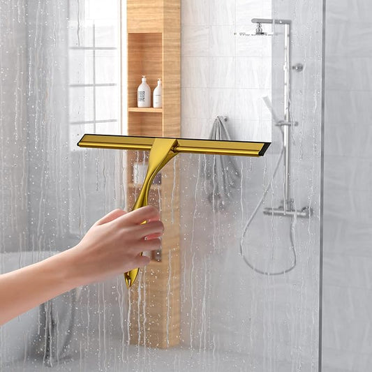 Shower Squeegee Set, 10-Inch Stainless Steel Squeegee - Image 2