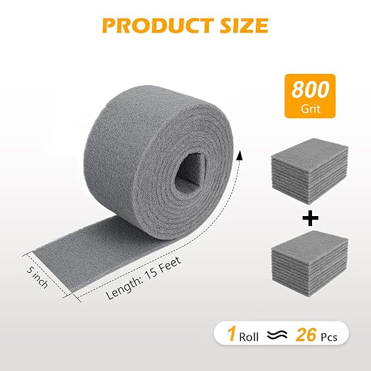 Gray Ultra Fine Scuff Pads, Scouring Pad, Paint Primer Prep Scratch - Image 2
