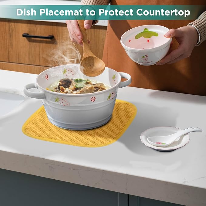 Microfiber Dish Drying Mat, Super Absorbent Kitchen Dish Drying Pad, Reversible - Image 6