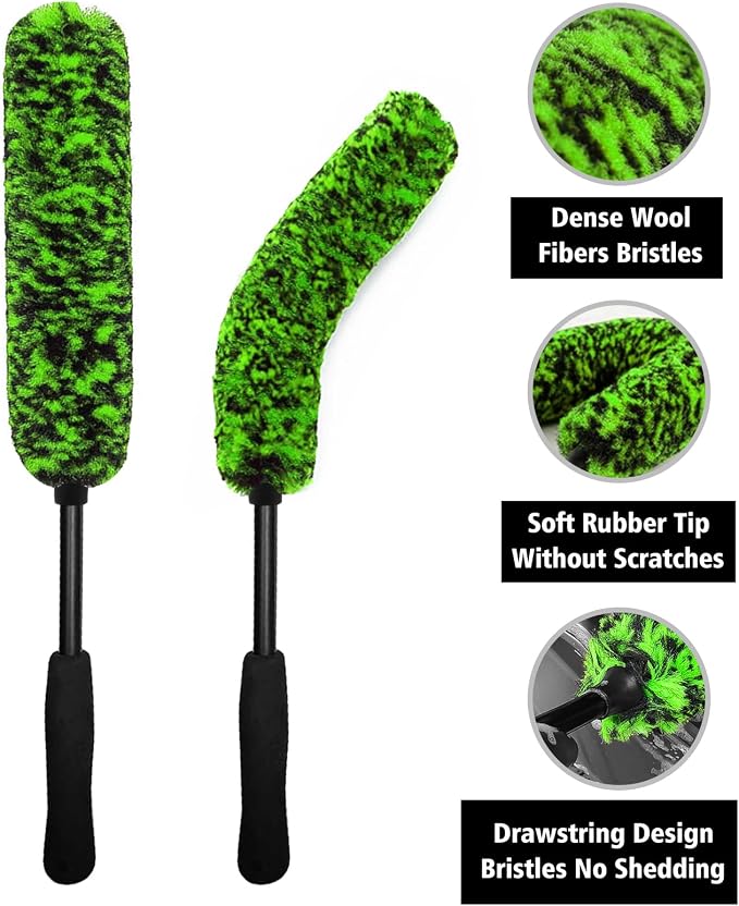 YeewayVeh 4PCS Car Wheel Cleaning Kit, 360° Bendable Wheel Brush - Image 7