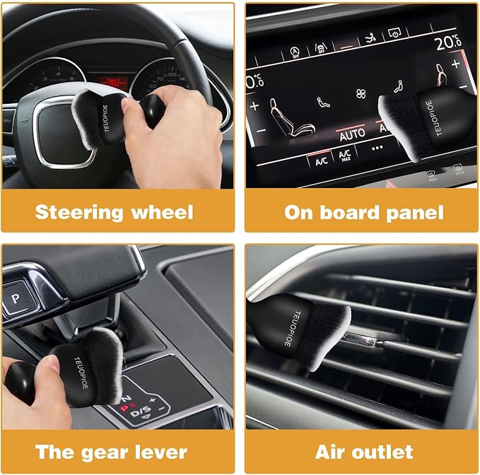 Car Interior Cleaning Brush, Car Duster Interior, Car Detailing Brush Dusting - Image 6