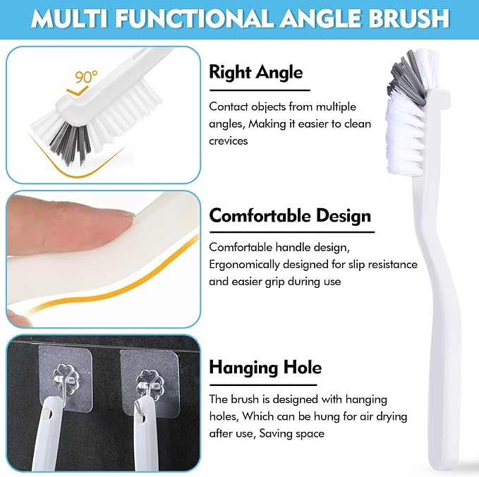 Dish Scrub Brush 8PCS Small Scrub Brush Nylon Gap Cleaning Brush - Image 6