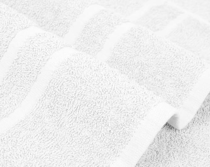Basic Medium Bath Towels 24x48 Inches – Pack of 6 – White Color – Soft and - Image 8