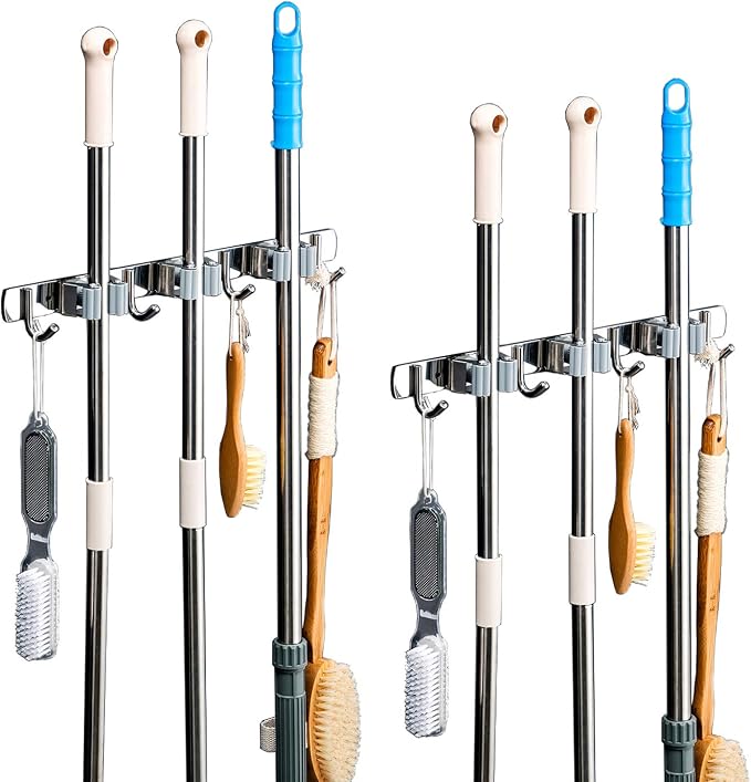 DGSL 2 PCS Broom Holder Wall Mount by DGSL