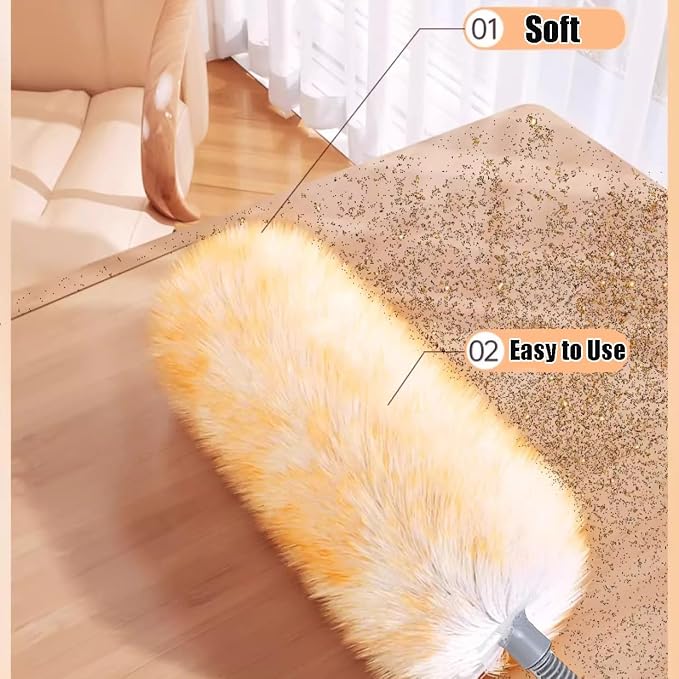 Feathers Duster 97" Long Telescoping Lambswool Duster - Image 6