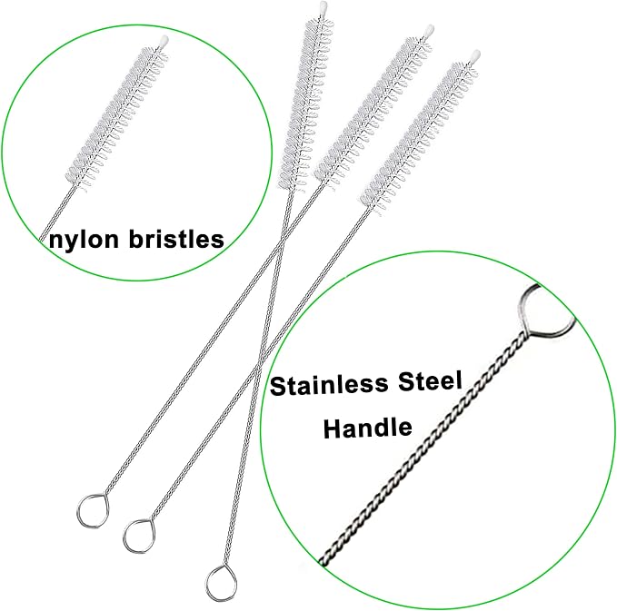 Straw Cleaner Brush Long 10 inch, 10-PCS Straw Brush of Bristles Diameter - Image 5