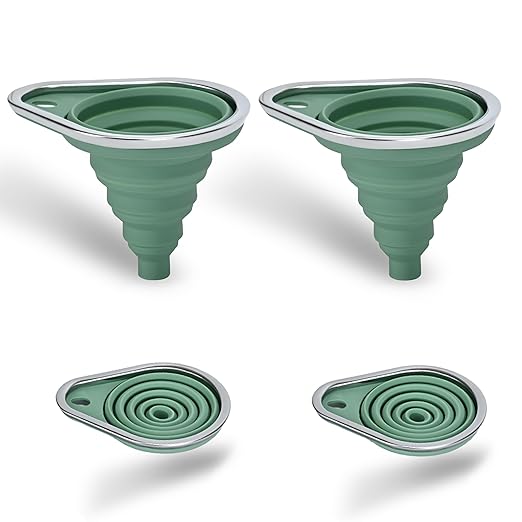New Upgraded Small Silicone Collapsible Funnel Set by BooMetCheer