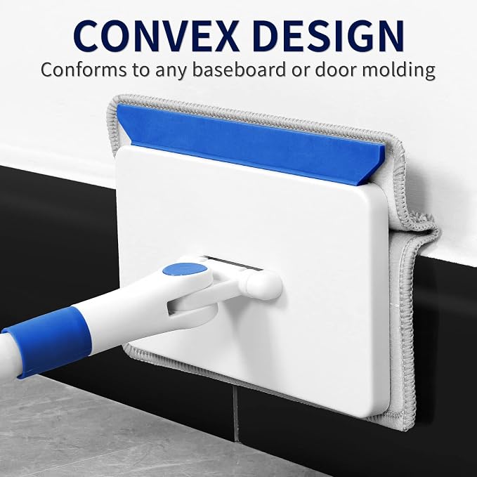 Baseboard Cleaner Tool with Handle, Wall Cleaner with Extendable Long Handle - Image 3