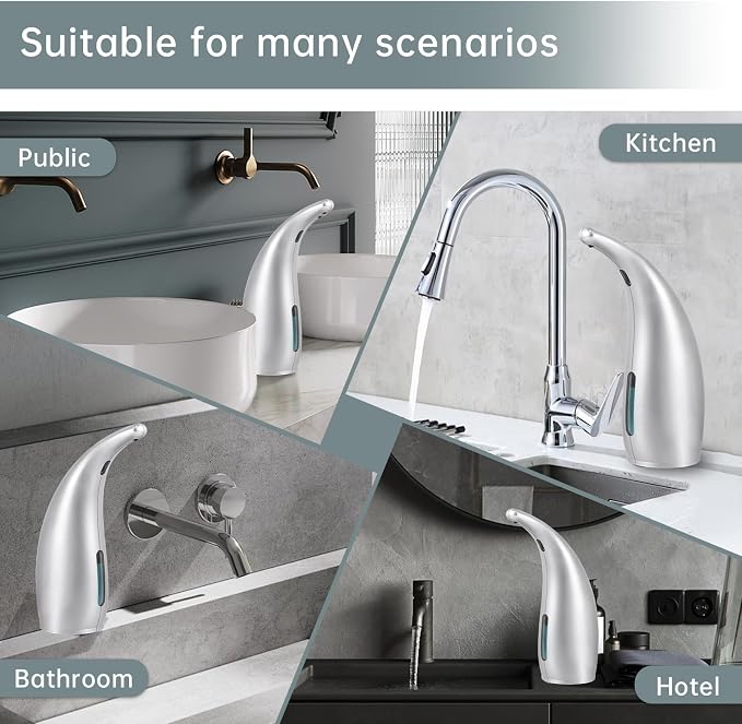 Automatic Liquid Soap Dispenser, 300ML Touchless 4 Gear Adjustable, Countertop - Image 5