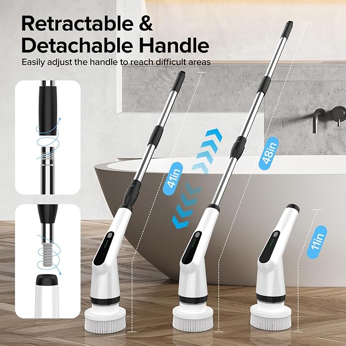 Electric Spin Scrubber, Dreazu IPX7 Shower Scrubber - Image 2