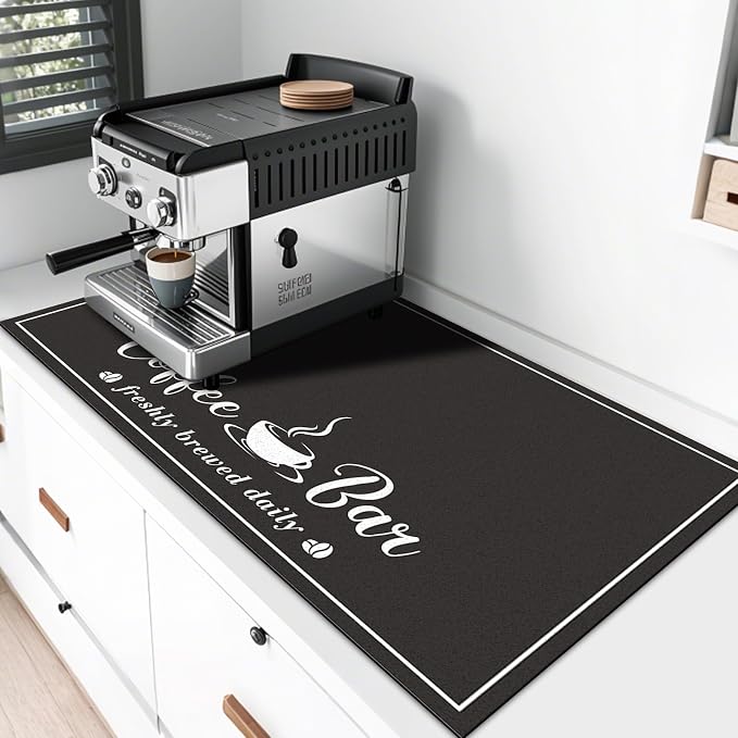 Absorbent Coffee Mat, Fashion Dish Drying Mat by CooRug