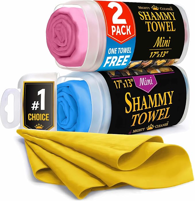 Premium 2pk Mini +1 Free Shammy Cloth by MightyCleaner