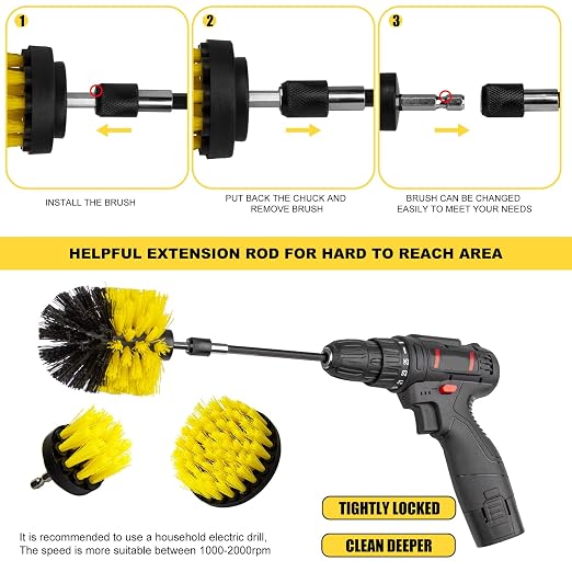 Drill Brush Attachment Set - Image 3