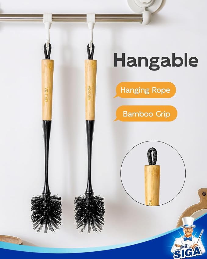 MR.SIGA Water Bottle Brush, Long Handle Bottle Brush - Image 7