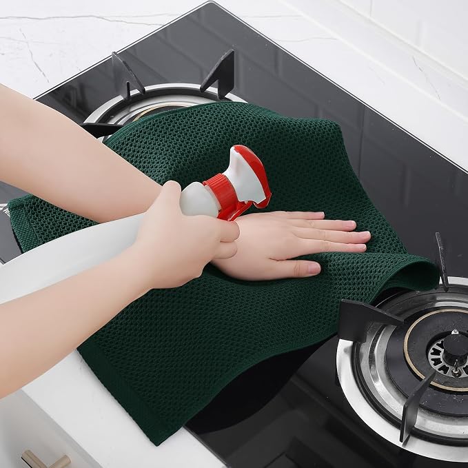 Homaxy 100% Cotton Waffle Weave Kitchen Dish Towels, Ultra Soft Absorbent Quick - Image 5