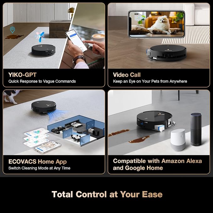 ECOVACS DEEBOT X8 PRO OMNI Robot Vacuum and Mop, OZMO ROLLER Instant - Image 6
