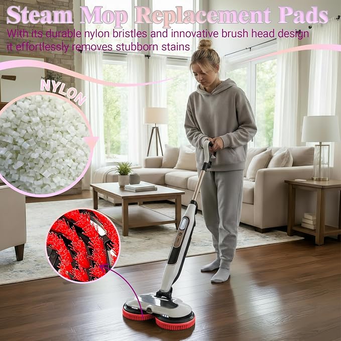 Steam Cleaner Mop Replacement Brush Heads - Image 5