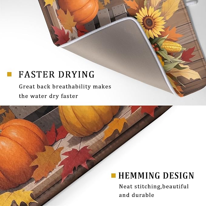 Fall Thanksgiving Dish Drying Mat - Image 3
