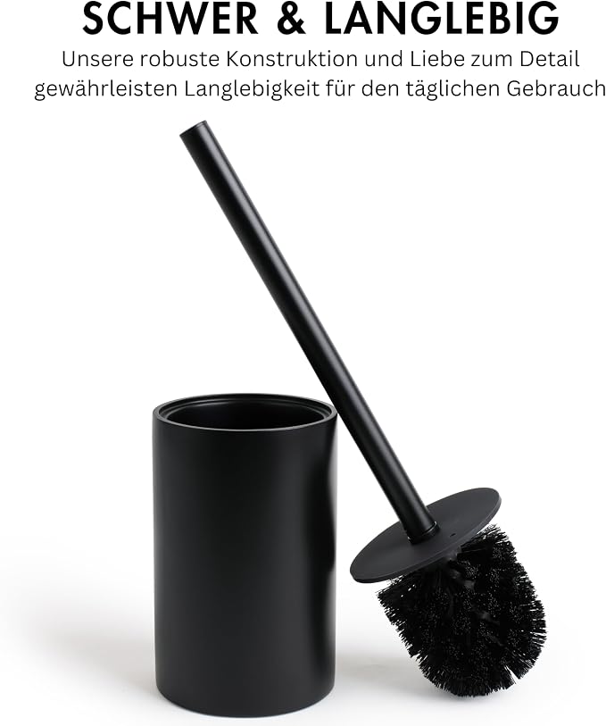 Matte Black Toilet Bowl Brush for Bathroom - Image 3
