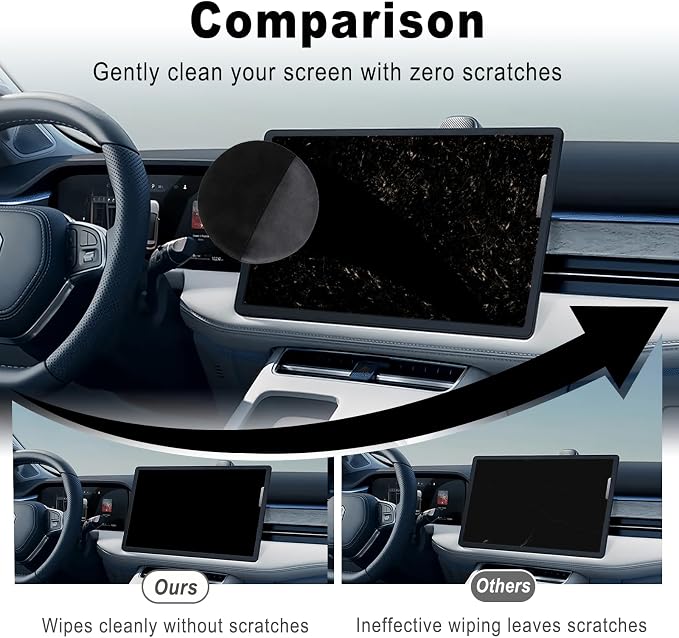 Car Screen Cleaner, Soft Microfiber Cleaning Cloth, Non-Scratch Auto Screen - Image 3