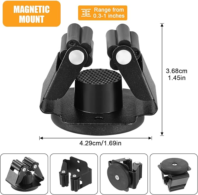 Magnetic Mop Broom Holder, D1.69” Strong Broom Mop Holder Wall Mount - Image 5