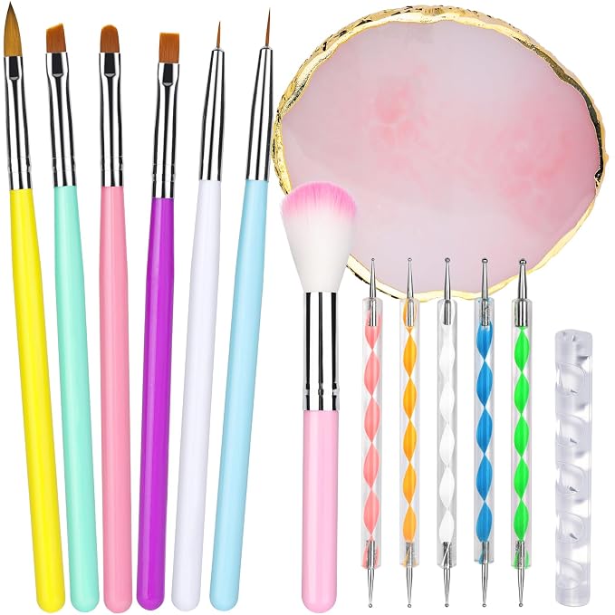 FANDAMEI Nail Tools Kit, Nail Polish Mixing Palette Nail Art Tools by FANDAMEI