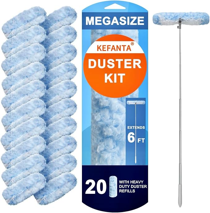 KeFanta Duster Refill Kit with 6 ft Super Extendable Handle Compatible with by KeFanta