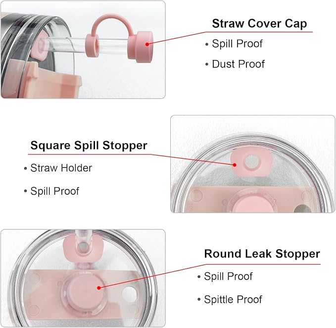 Replacement Straw Cover Spill Stopper Accessories - Image 3