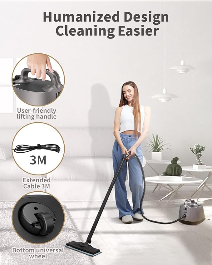Steam Cleaner for home, 293°F 58 PSI Powerful Multipurpose Steam Mop for Home - Image 4