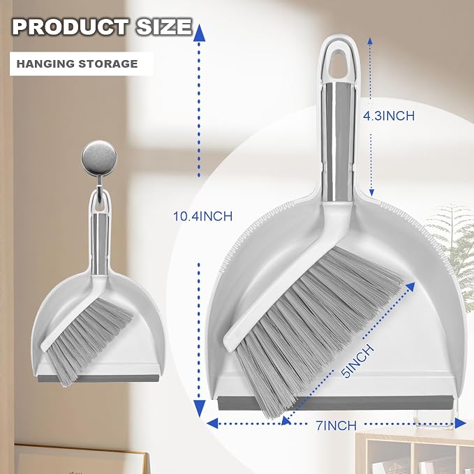 Small Broom with Dustpan Combo Set Mini Broom and Brush Set Hand Sweeper - Image 7