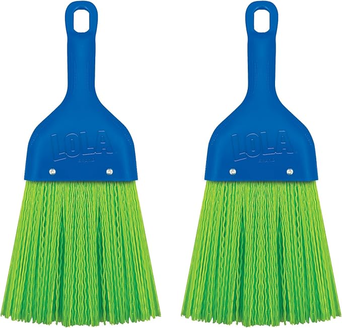 LOLA Heavy Duty Whisk Broom, Hand Brush, 2 Pack Durable Bristles, Whisks Away by LolaProducts