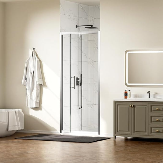 WinZo 31-32" W ×72" H Small Pivot Shower Door, 1/4" SGCC Clear Glass Shower Door - Image 2