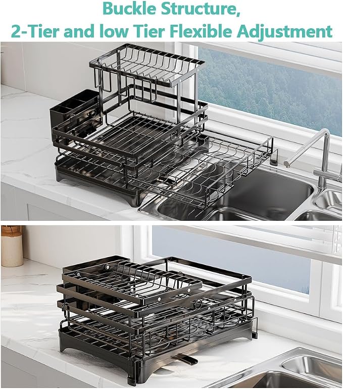 2 Tier Dish Drying Rack - Image 6